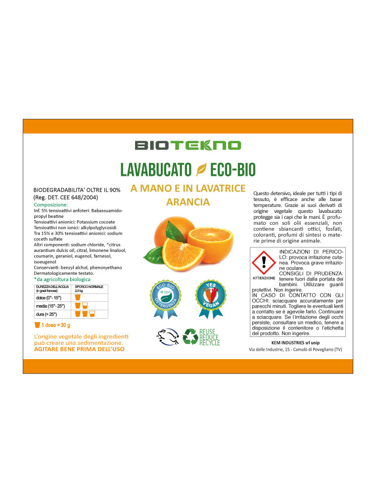 Bio Lavabucato arancio