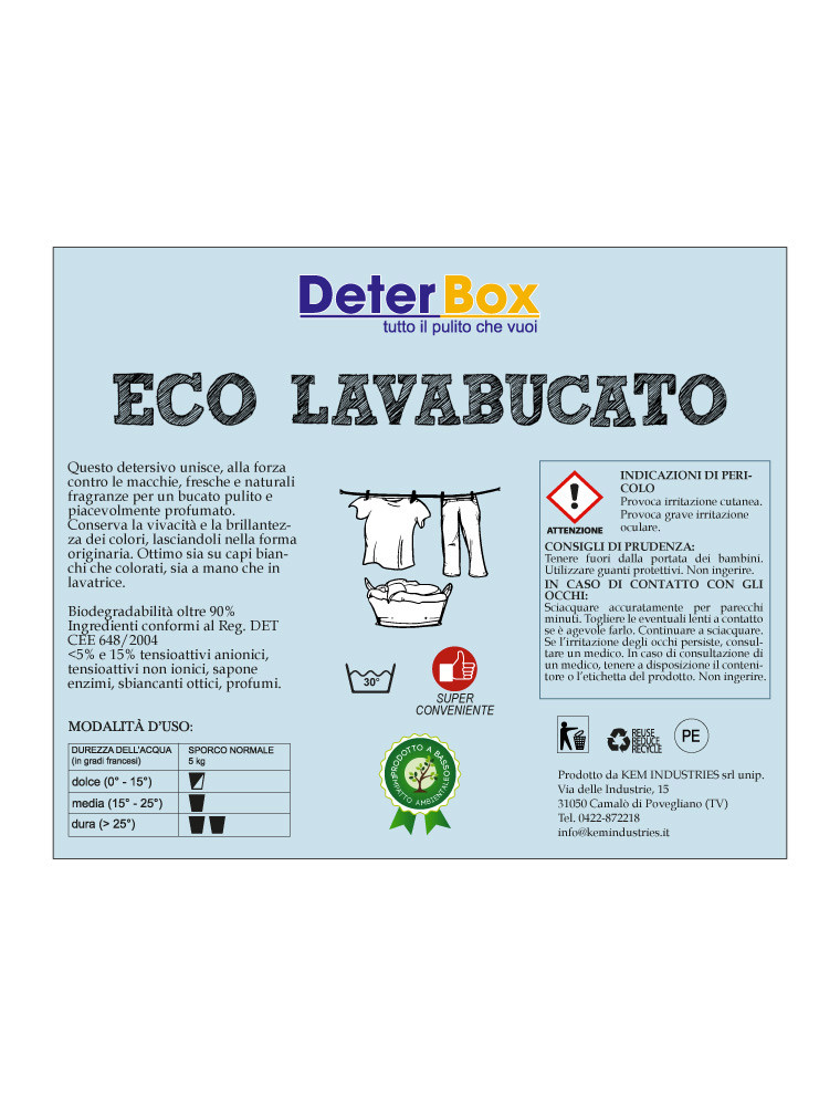 Eco Lavabucato muschio bianco sfuso